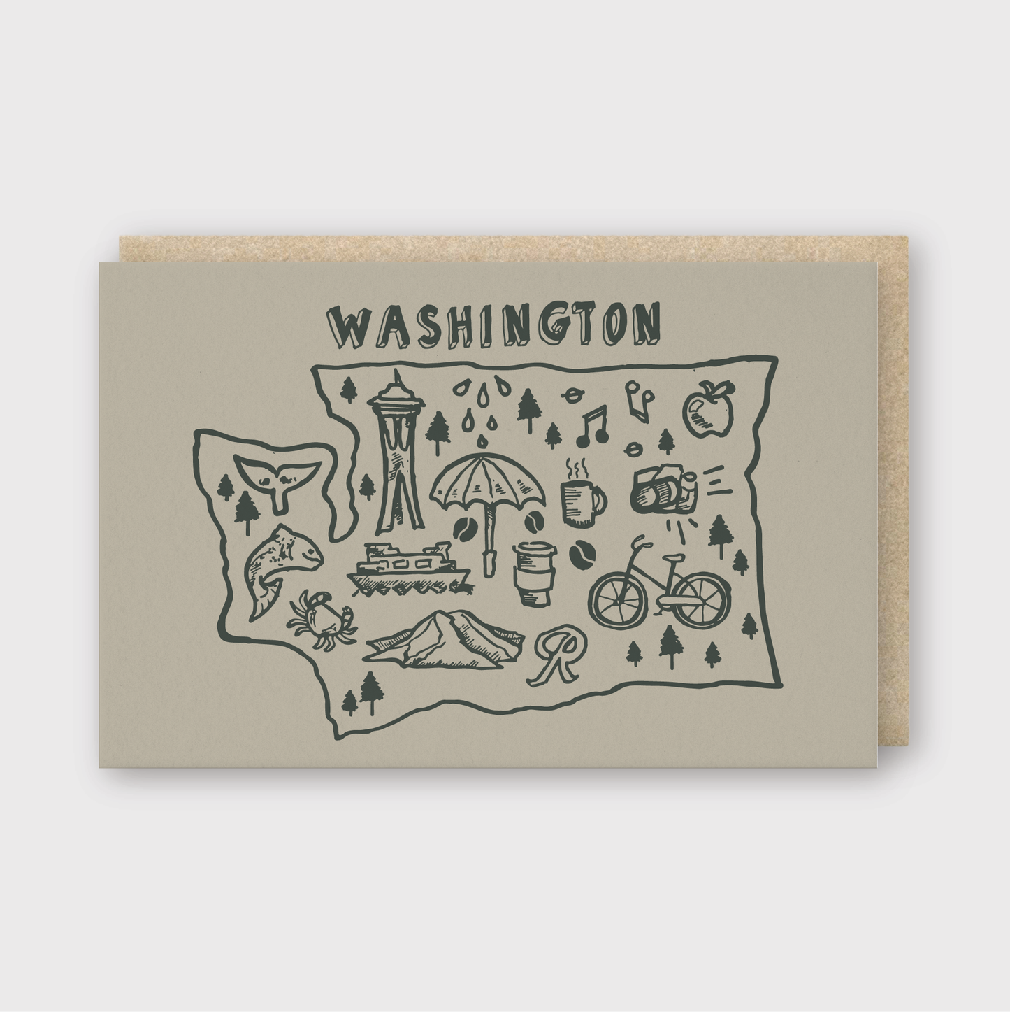 Washington Letterpress Greeting Card
