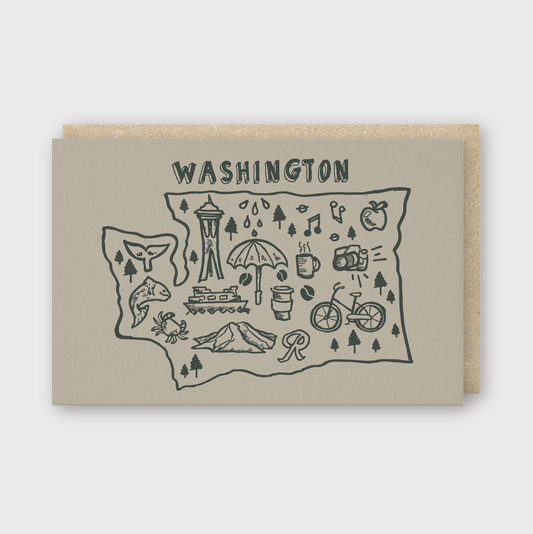 Washington Letterpress Greeting Card