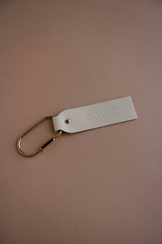 Deeply Loved Fully Known Blonde Key Fob | Christian Keychain