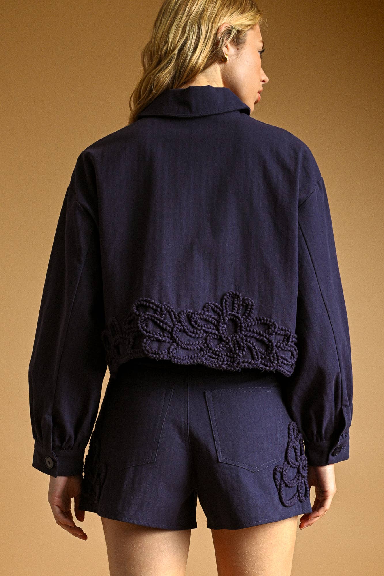 Floral Rope Embellishment Jacket
