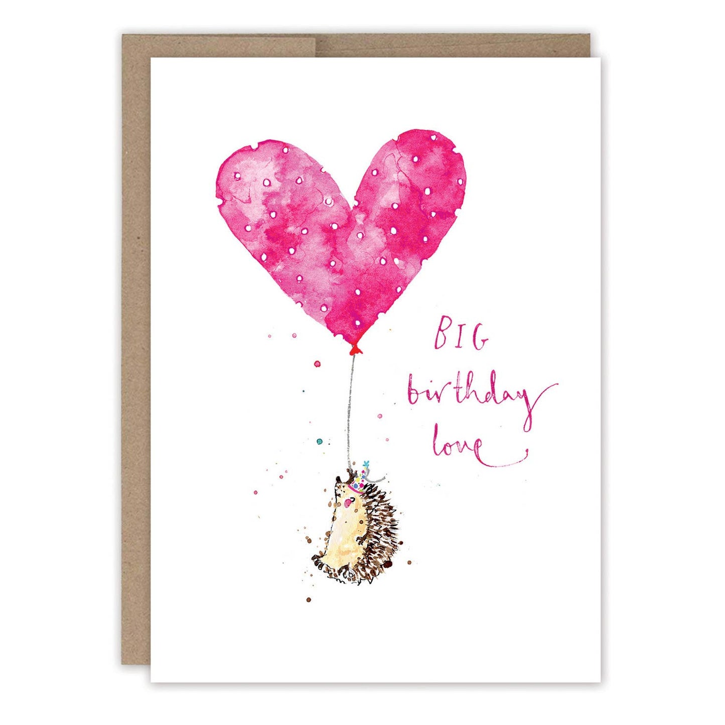 Big Love Hedgehog Birthday Card