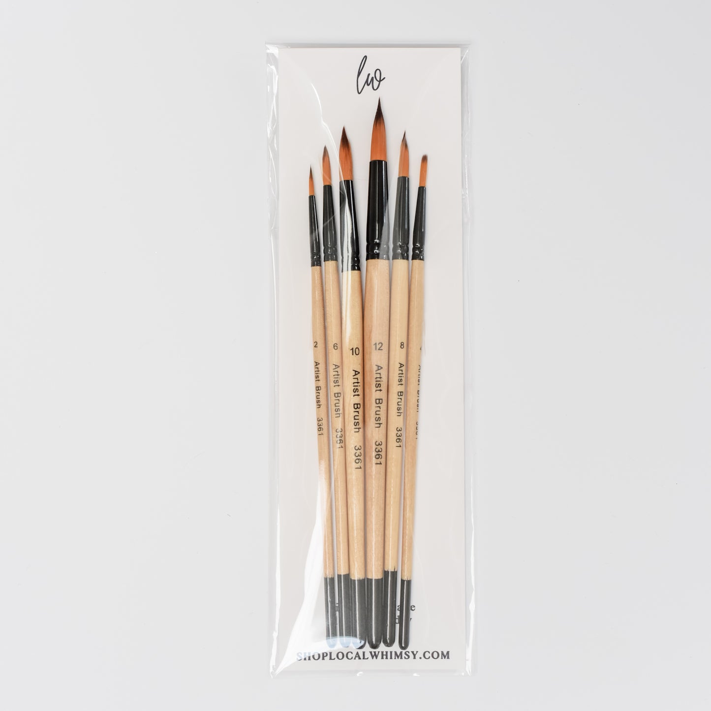 6-Piece Watercolor Paintbrush Set – Local Whimsy Artist Brushes