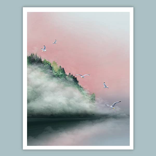 Harbor Seagulls Art Print
