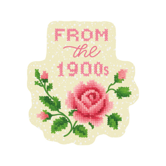 Funny Clever 1900 Cross Stitch Sticker
