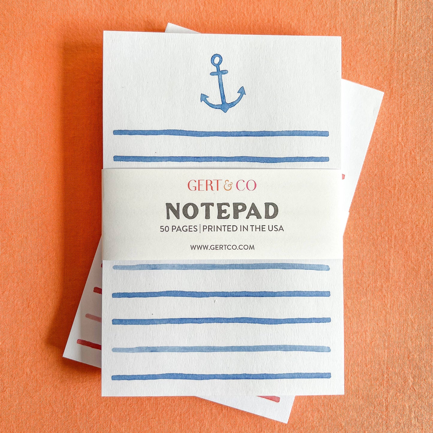 Watercolor Anchor Notepad | Coastal Watercolor Notepad