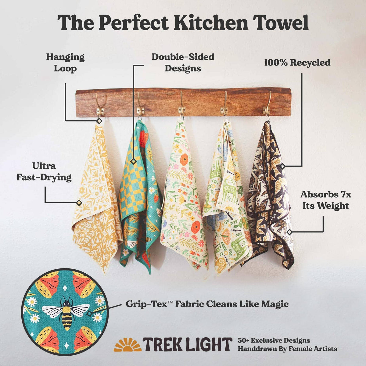 Ghost Garden Halloween Kitchen Tea Towel