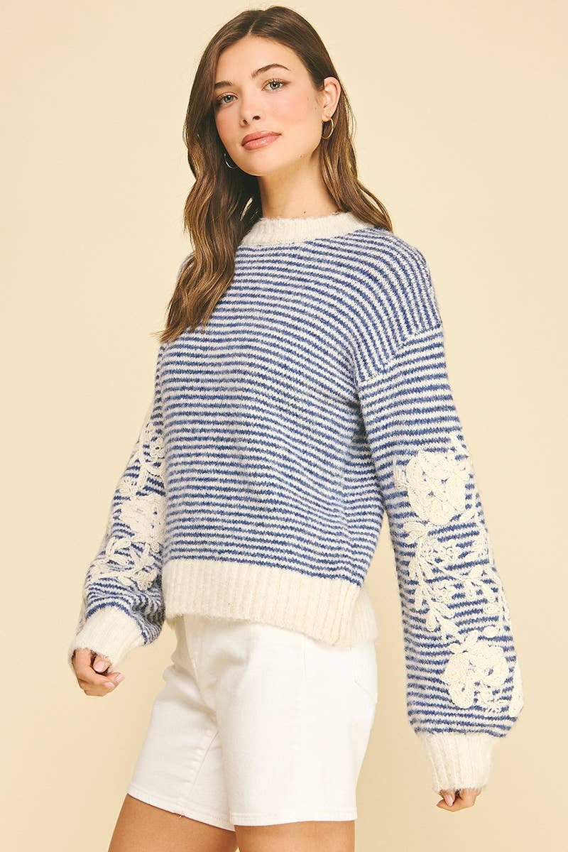 Floral Embroidered Sweater