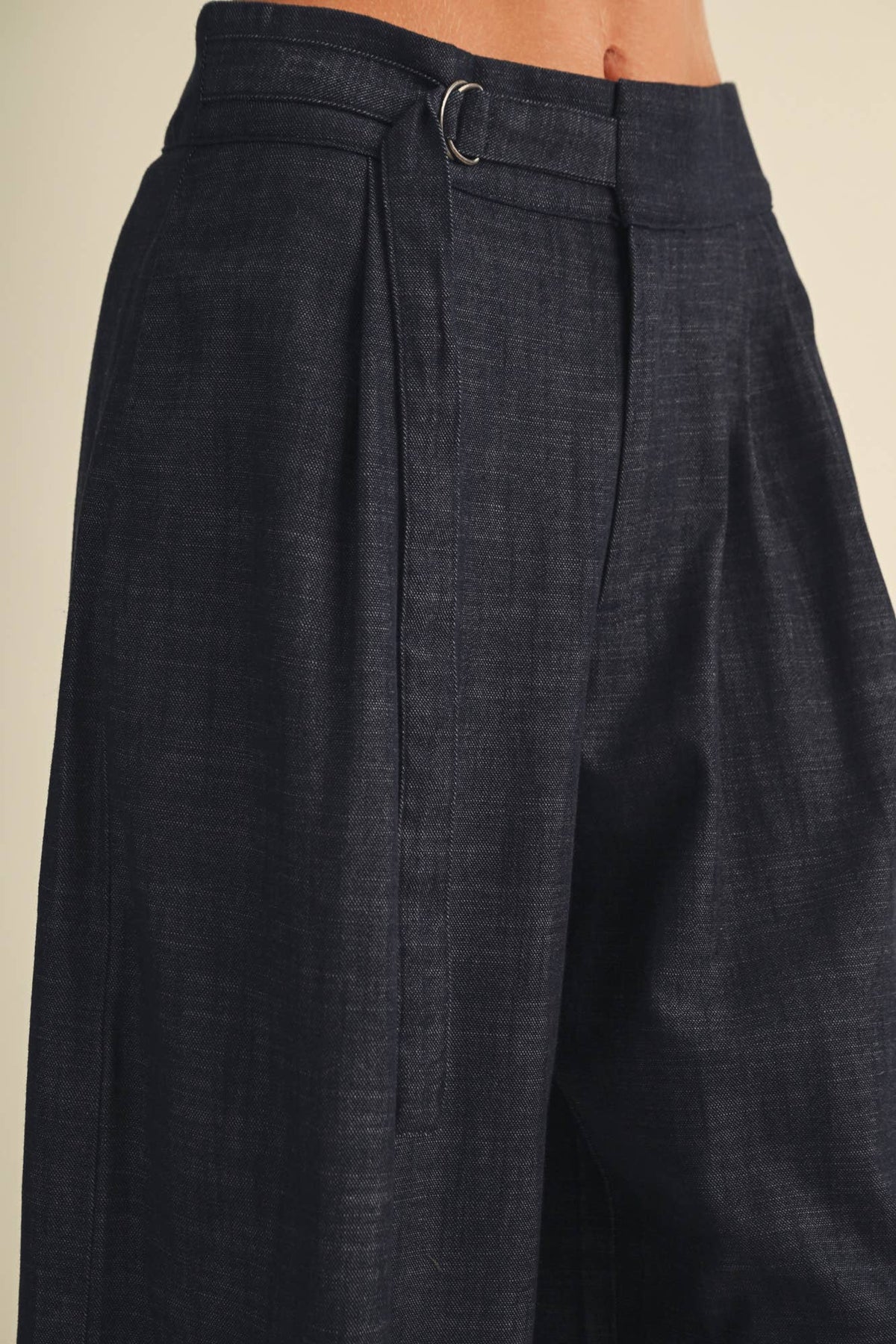 Pleated Wide-Leg Trousers