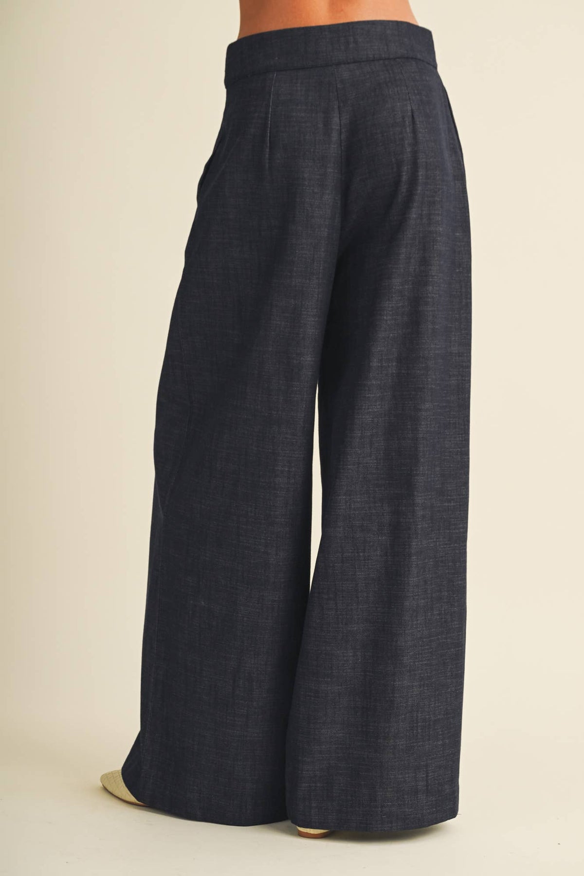 Pleated Wide-Leg Trousers