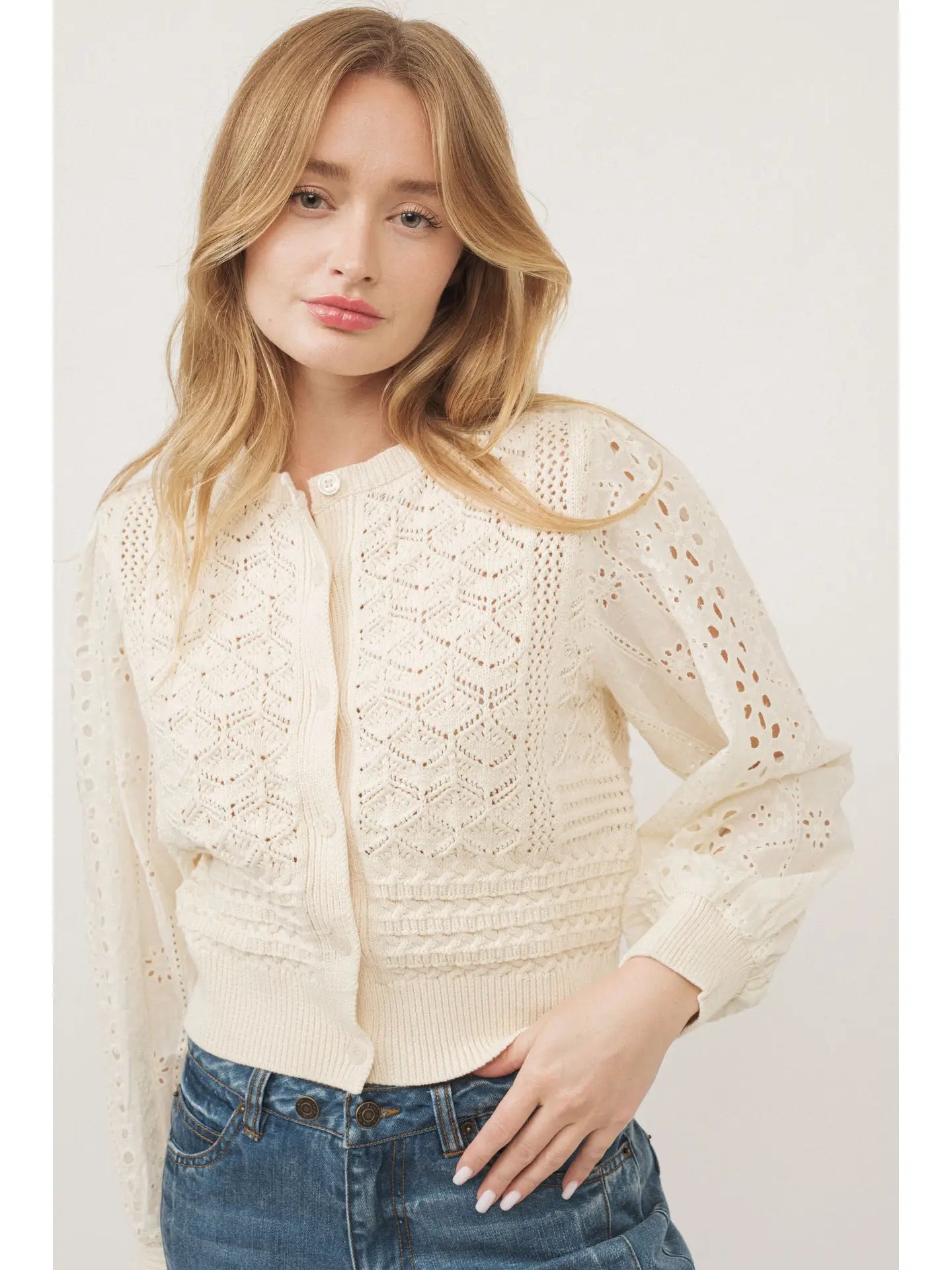 Embroidered Long Sleeve Sweater