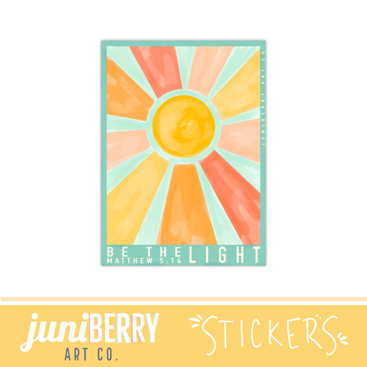 Be the Light Scripture - vinyl sticker