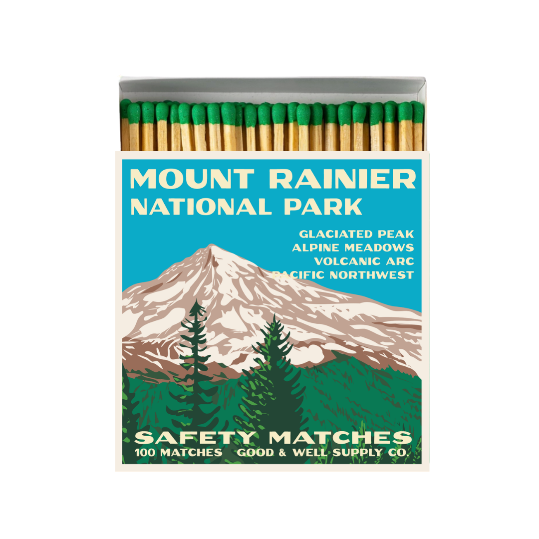 Mount Rainier Safety Matches / Vintage National Park Series