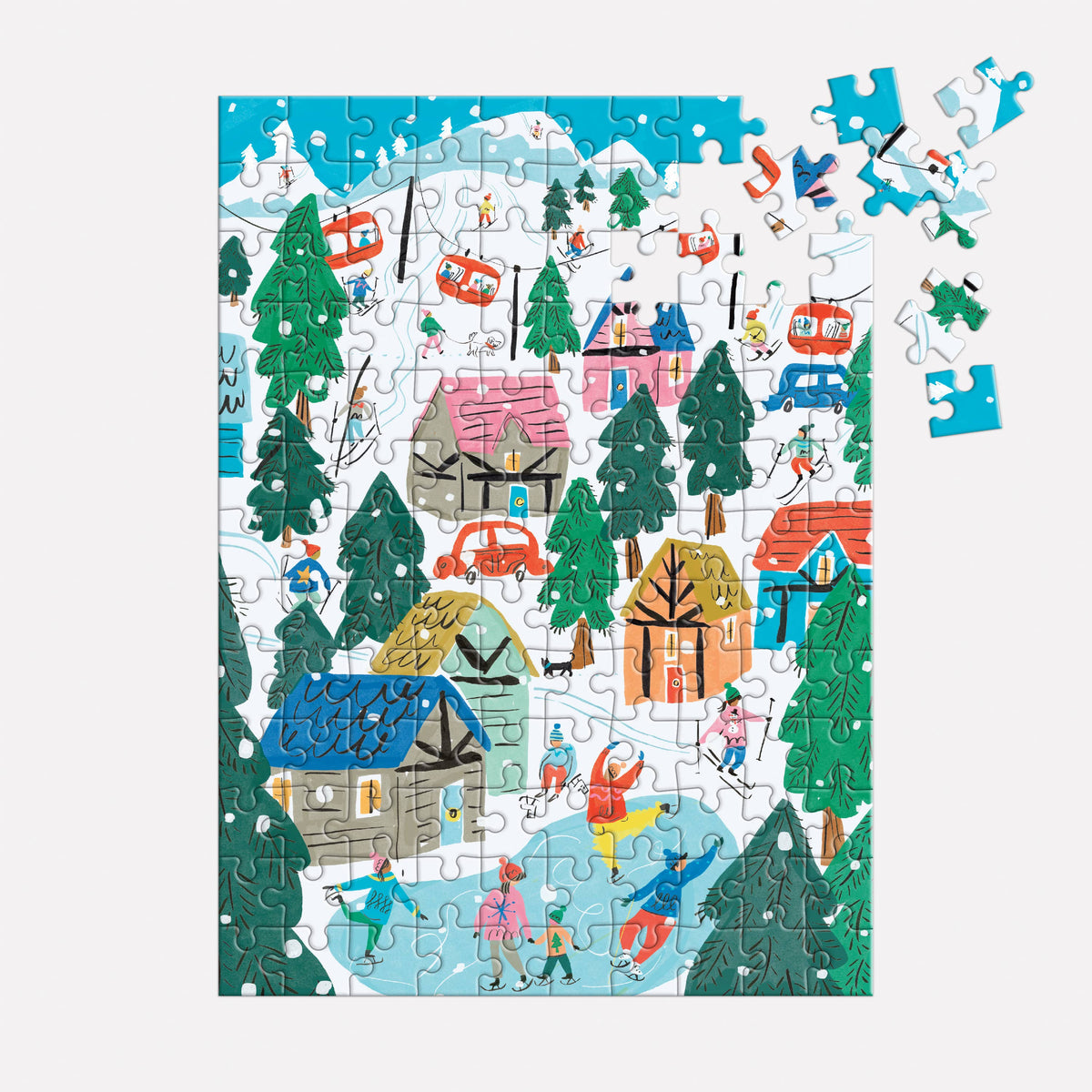 Alpine Cottage Holiday Puzzle Ornament