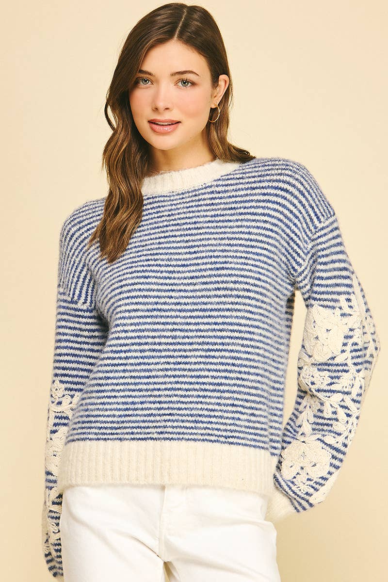 Floral Embroidered Sweater