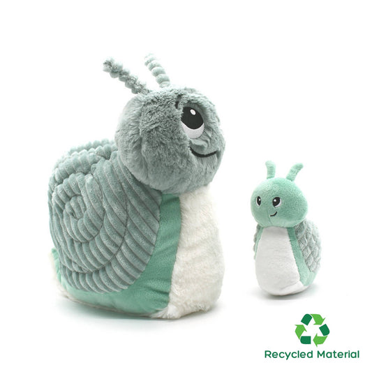 Les Ptipotos | Snail Mom & Baby Animal Plush Toy - Mint