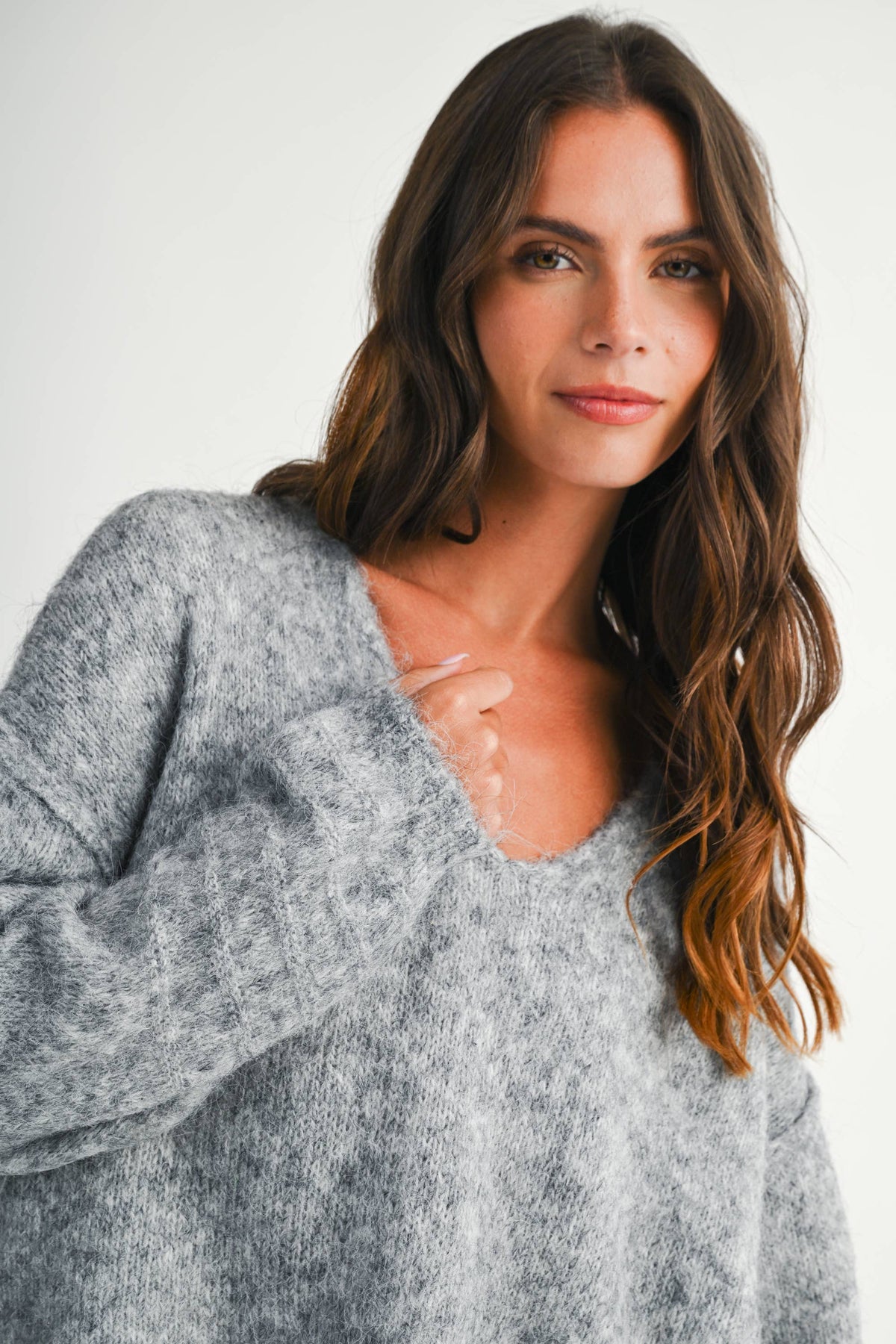 Brushed V-Neck Sweater