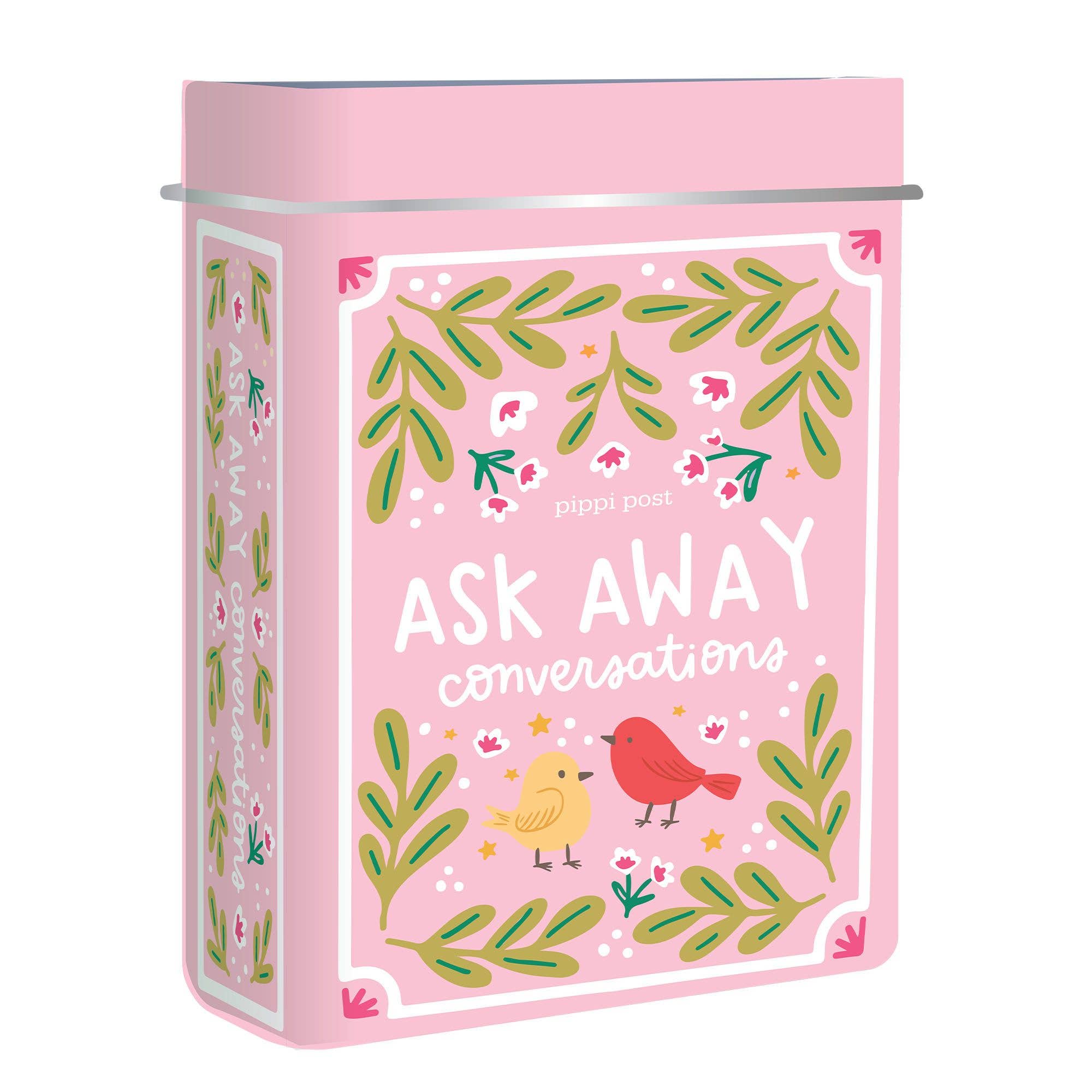 Ask Away Conversation Cards - Deck of Cards + Storage Tin – Local Whimsy