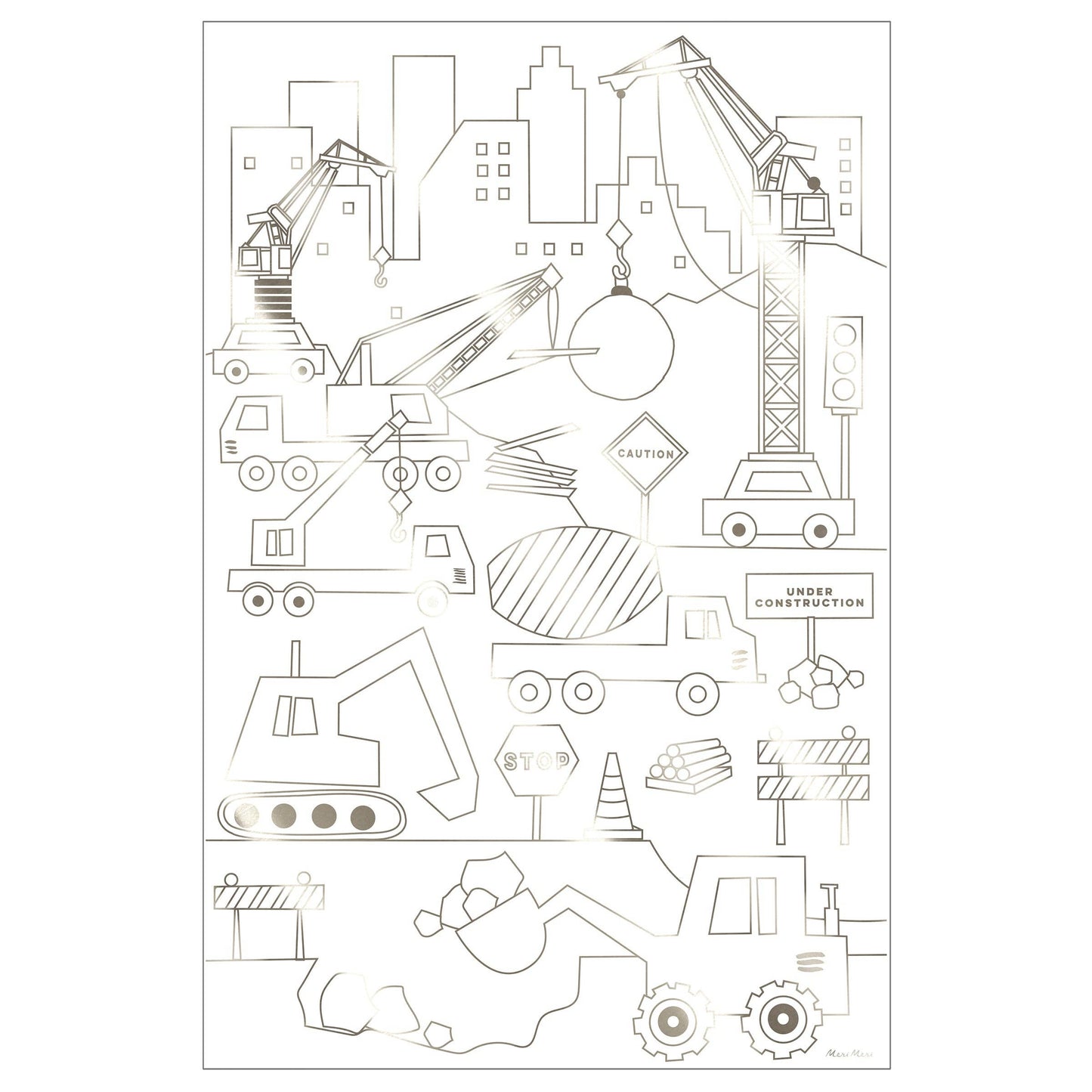 Construction Colouring Posters