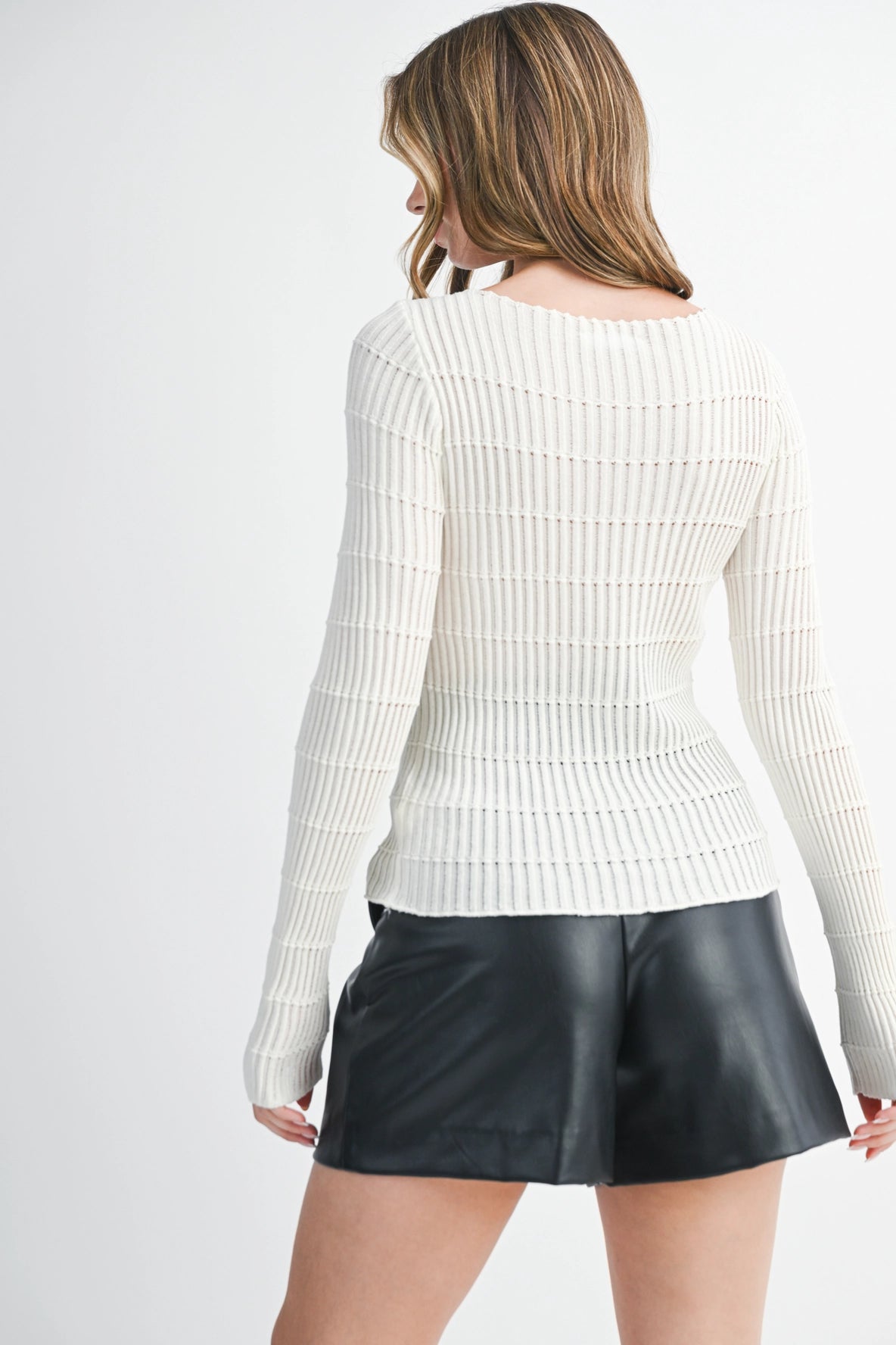 Rashada Openwork Knit Top