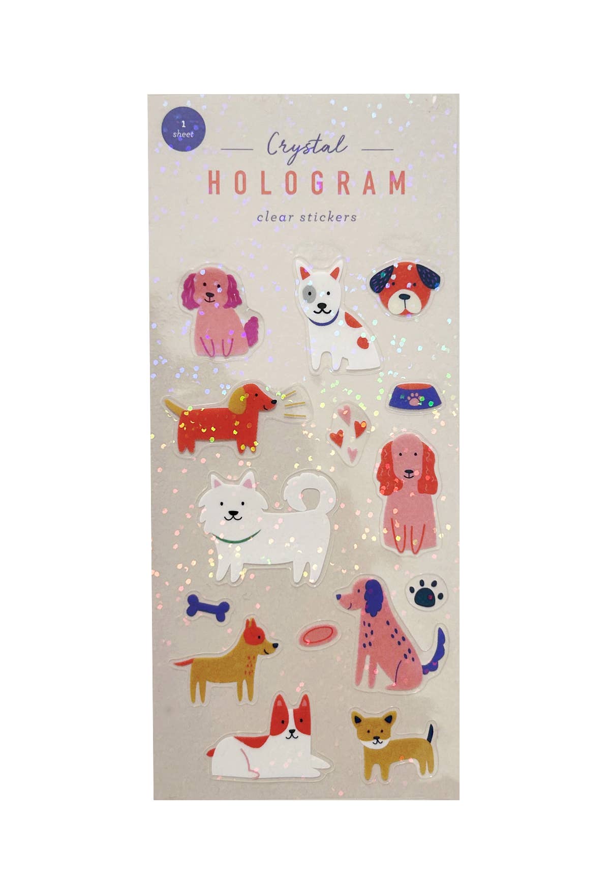 Dogs Crystal Hologram Stickers