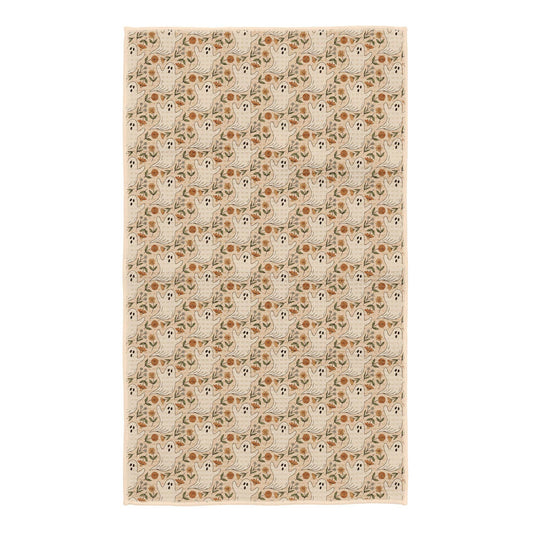 Ghost Garden Halloween Kitchen Tea Towel