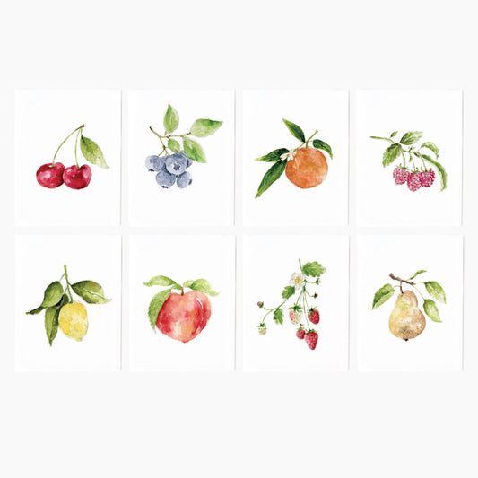 Fruit assorted notecard set