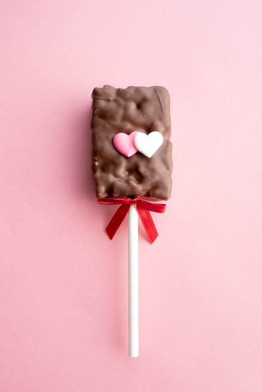 Valentine Chocolate Rice Crispy Treat