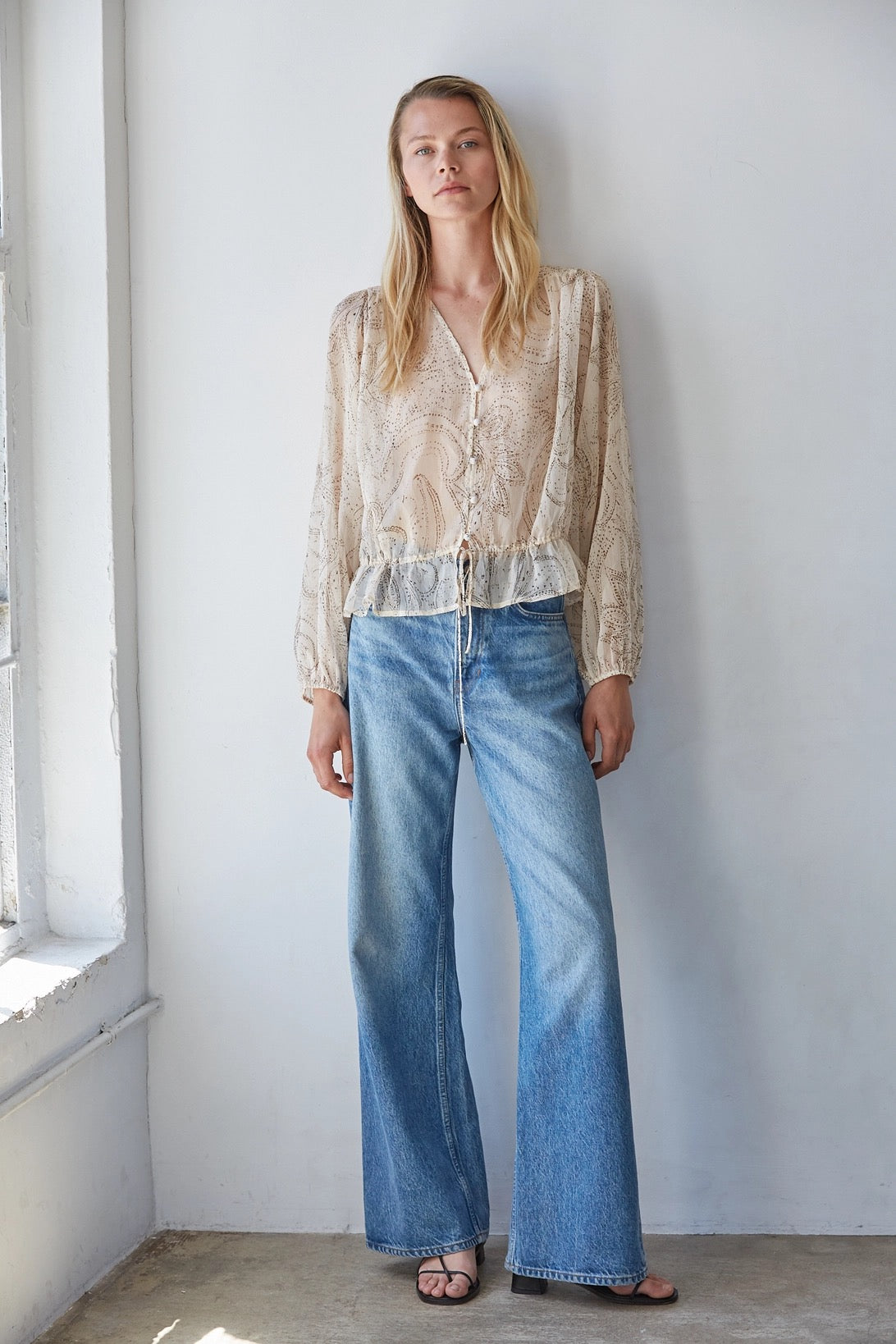 Sycamore Paisley V-Neck Blouse