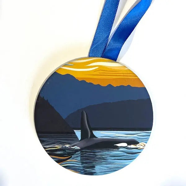 Orca Evening Swim Ornament