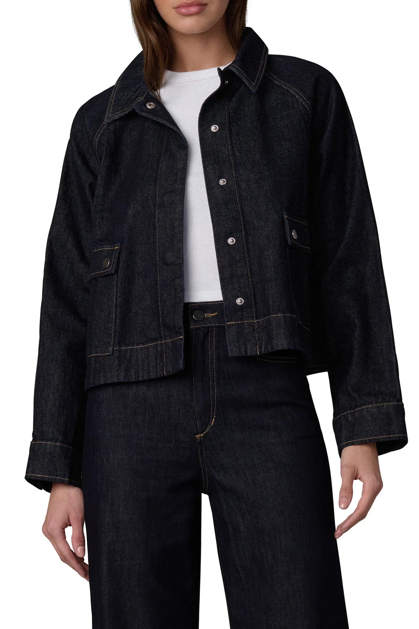 The Patch Pocket Denim Swing Jacket