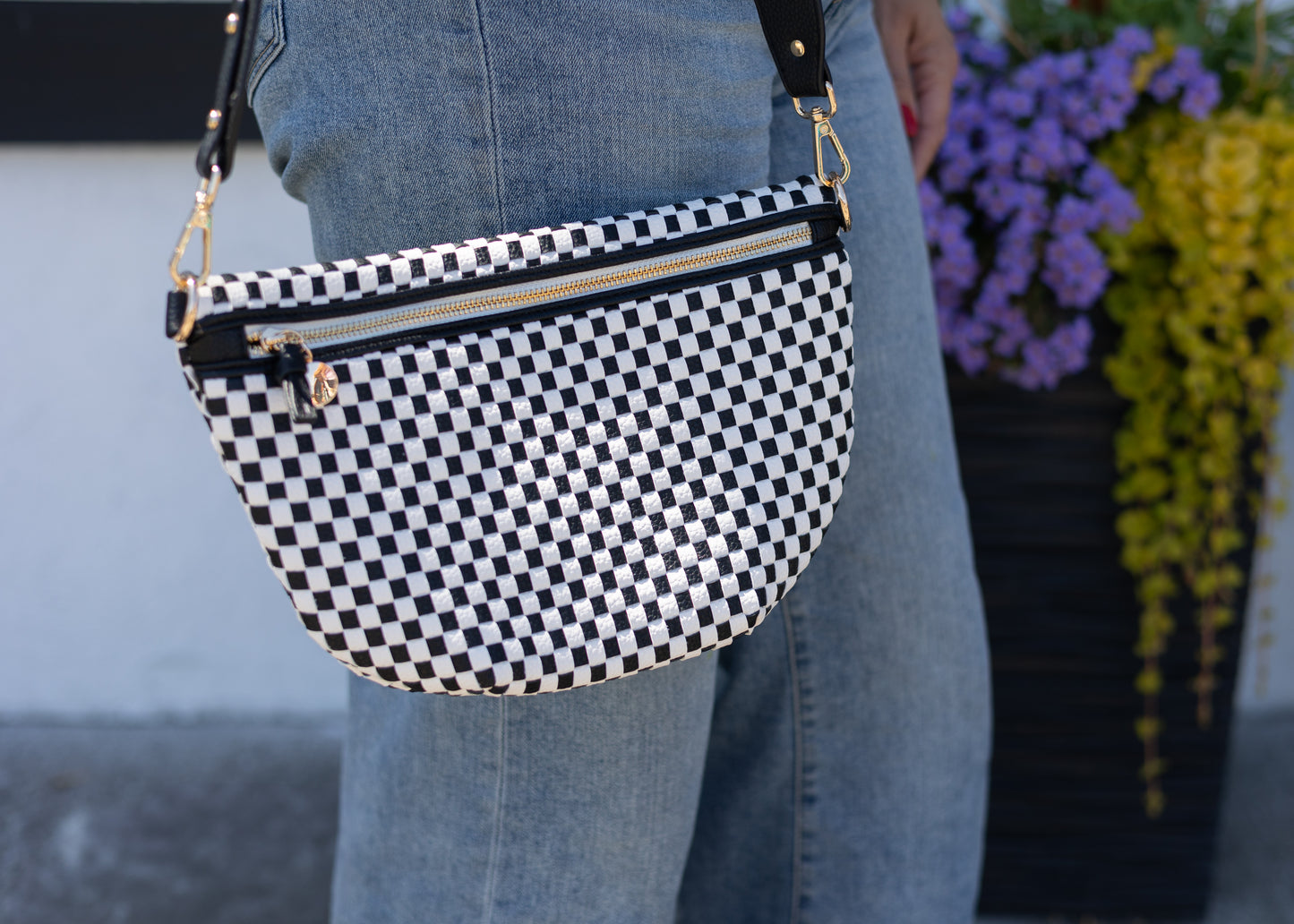 Lumi Woven Crossbody Bag LW
