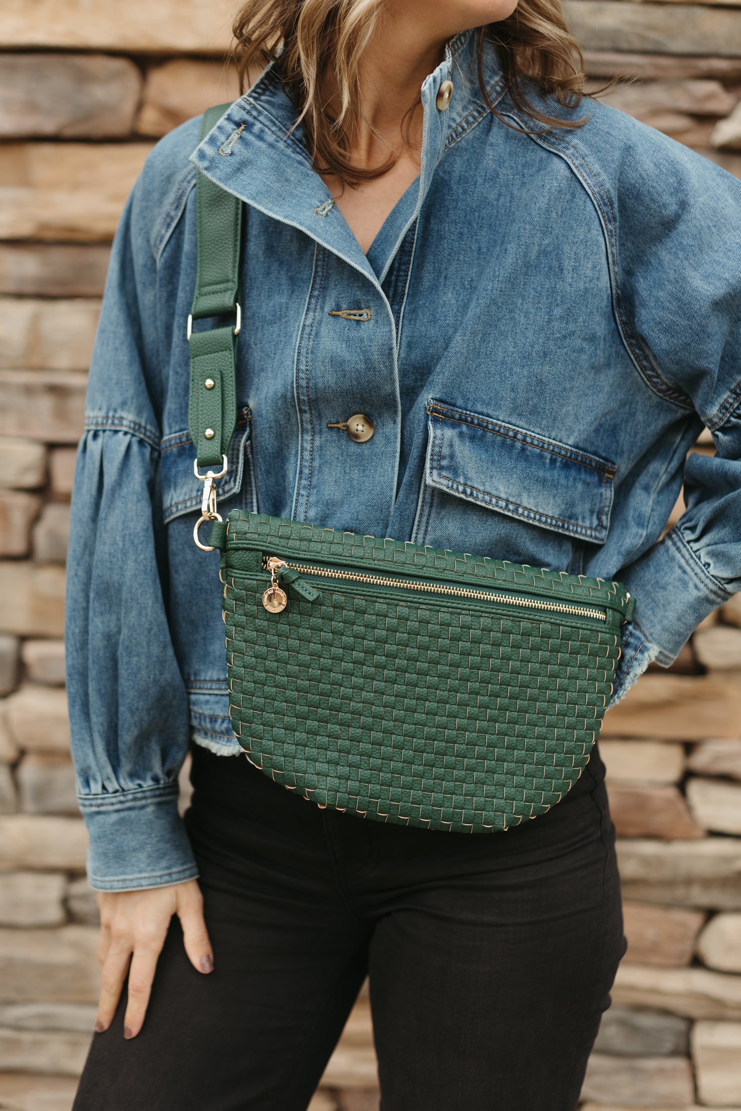 Lumi Woven Crossbody Bag