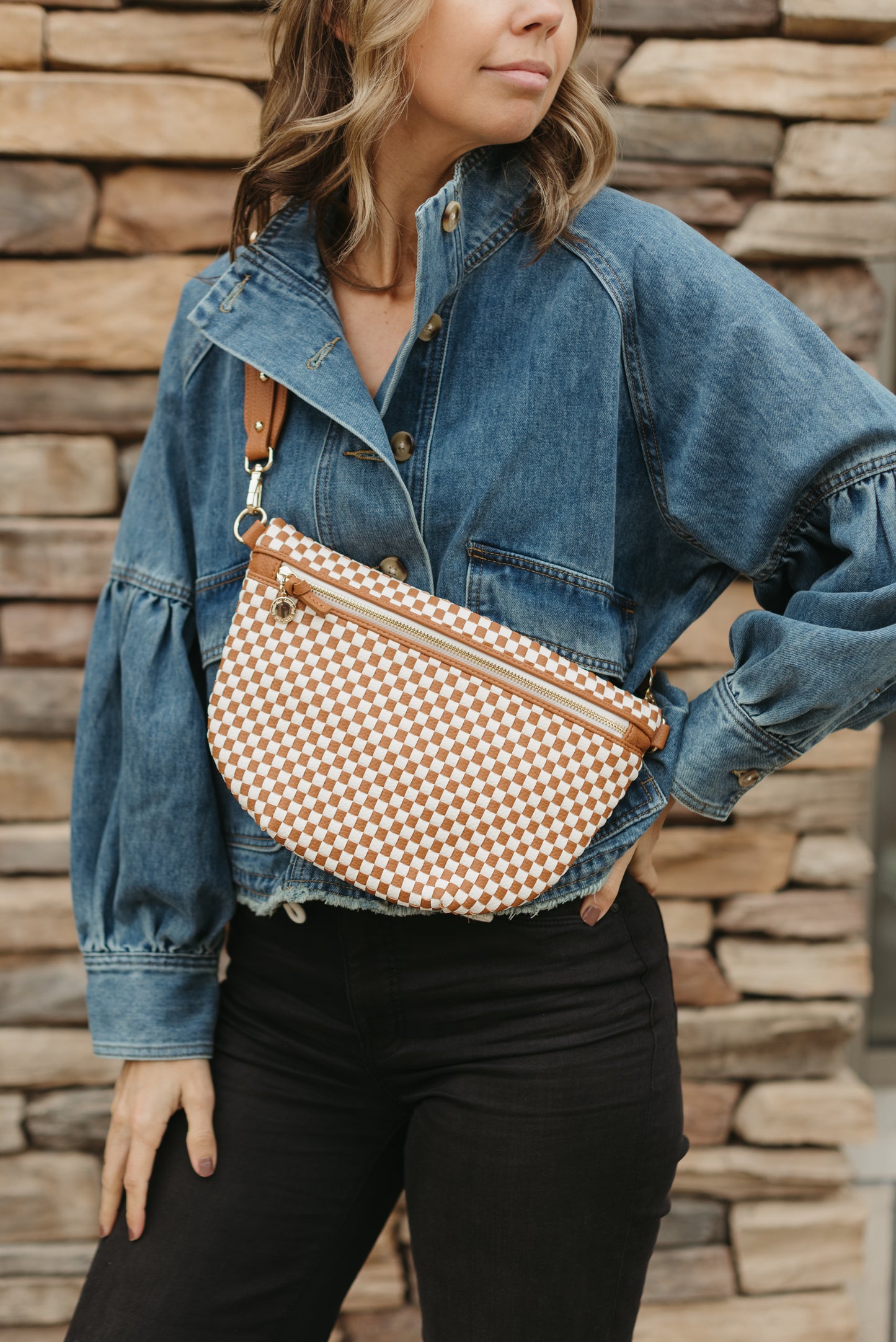 Lumi Woven Crossbody Bag