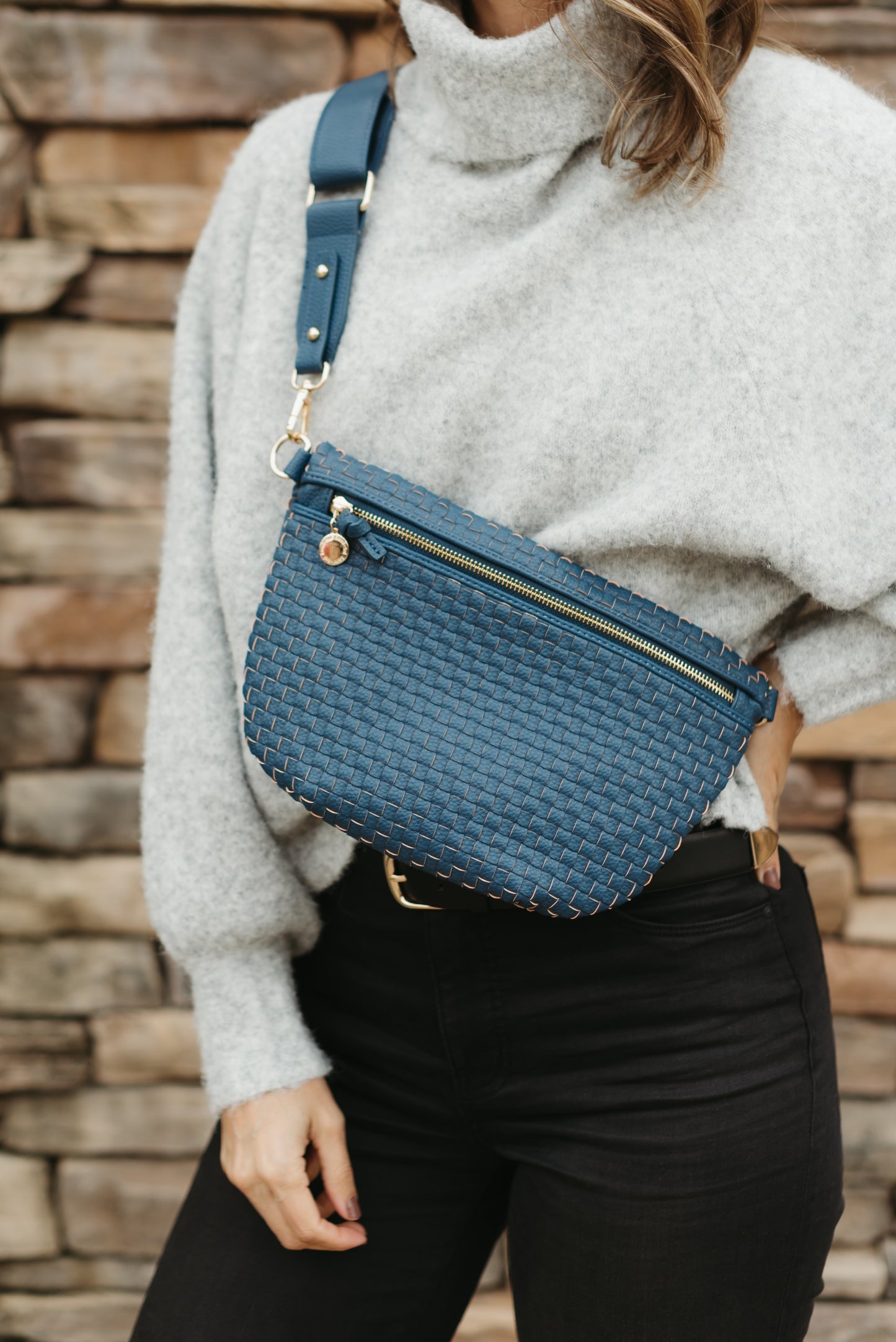 Lumi Woven Crossbody Bag