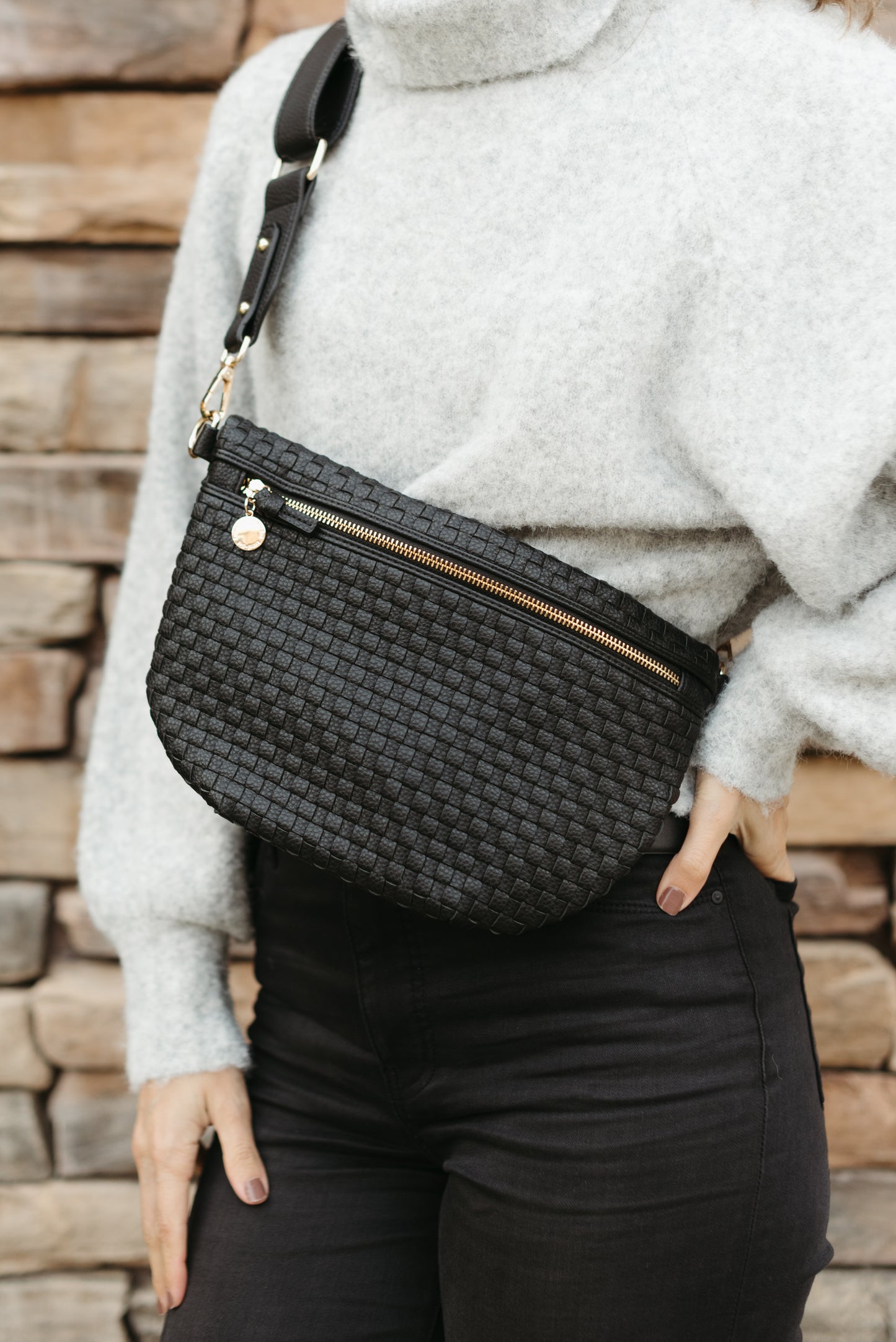 Lumi Woven Crossbody Bag