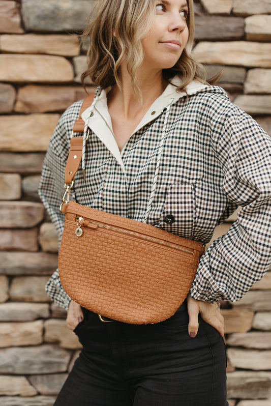 Lumi Woven Crossbody Bag