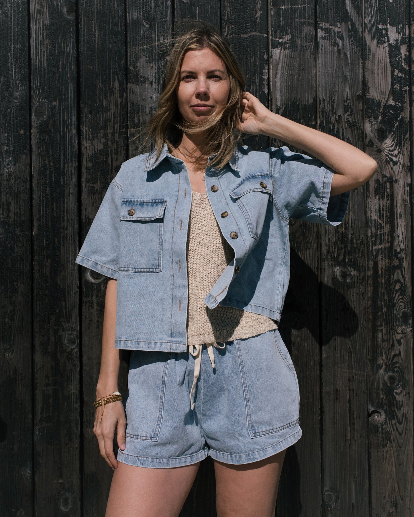 Washed Denim Short