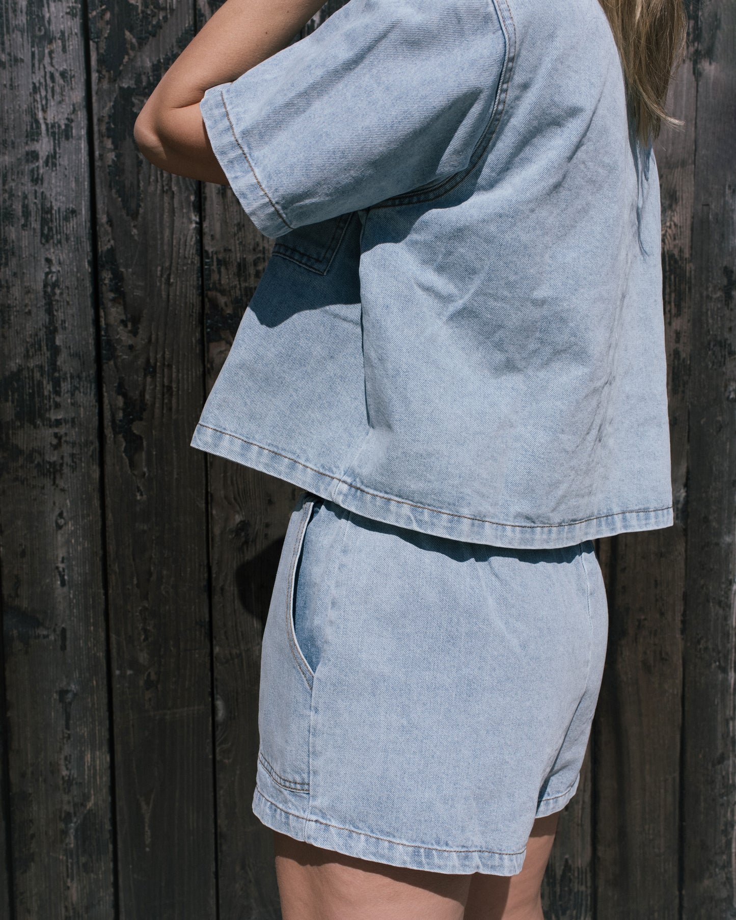 Washed Denim Short