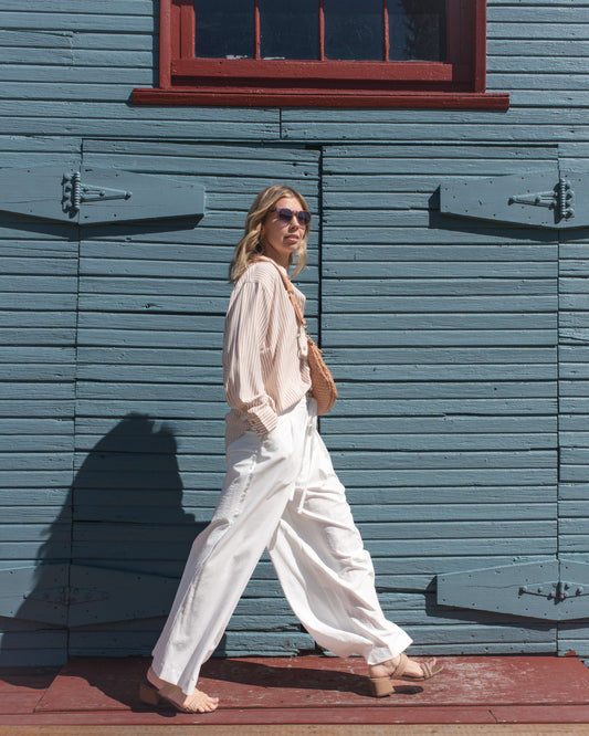 Pleated Wide Leg Pant