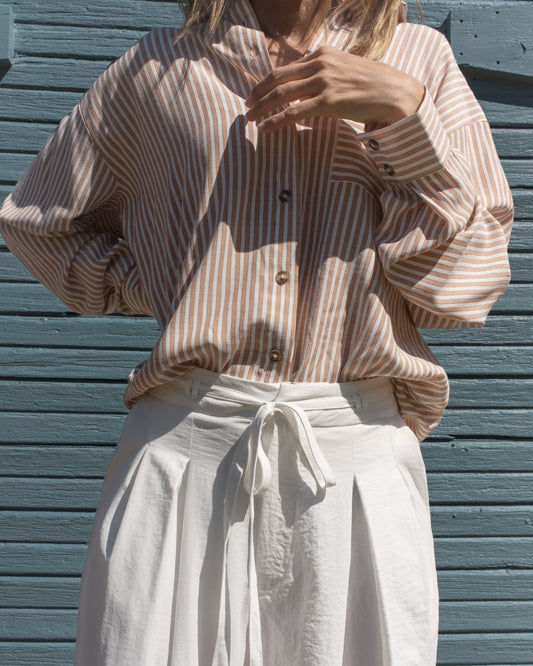 Striped Cotton Button-Up