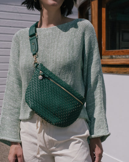 Lumi Woven Crossbody Bag