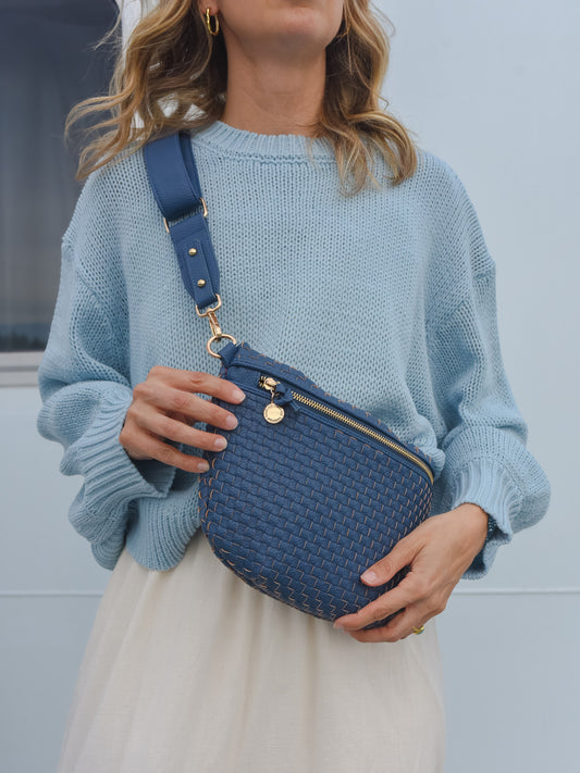 Lumi Woven Crossbody Bag