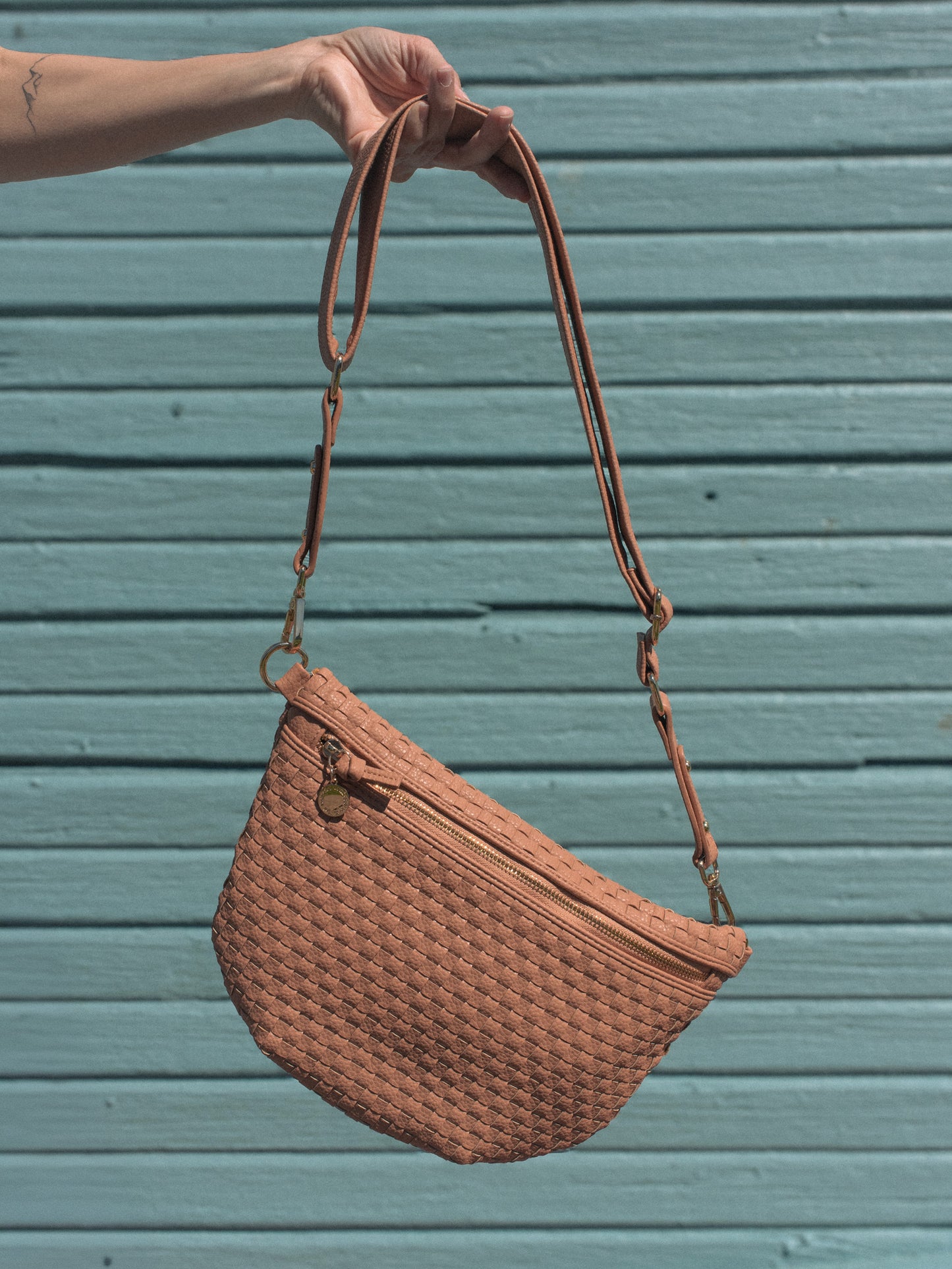 Lumi Woven Crossbody Bag