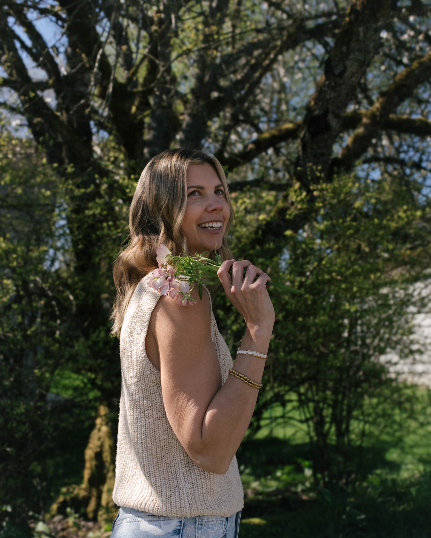 Woven Knit Vest Tank