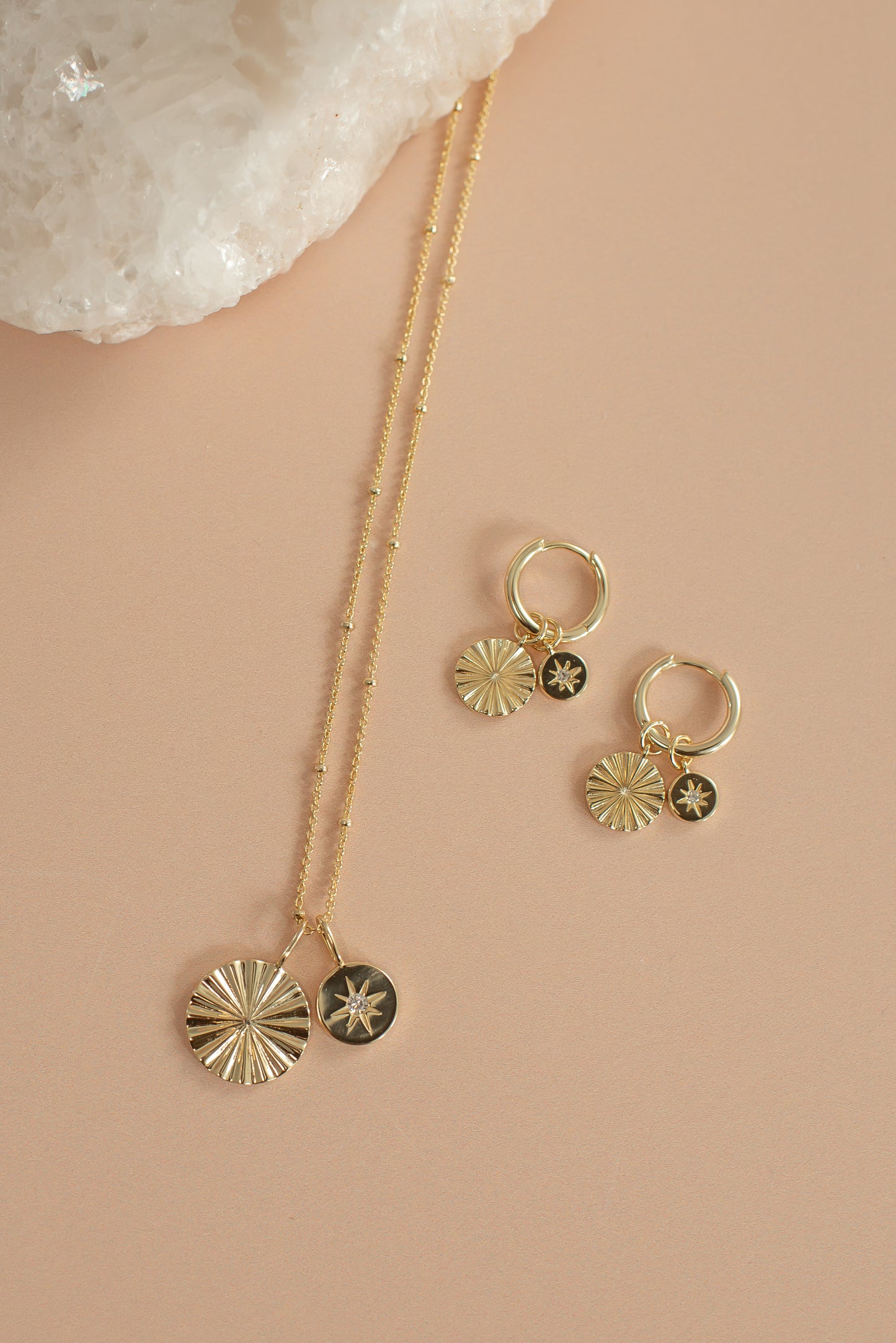 North Star Charm Huggie Earring