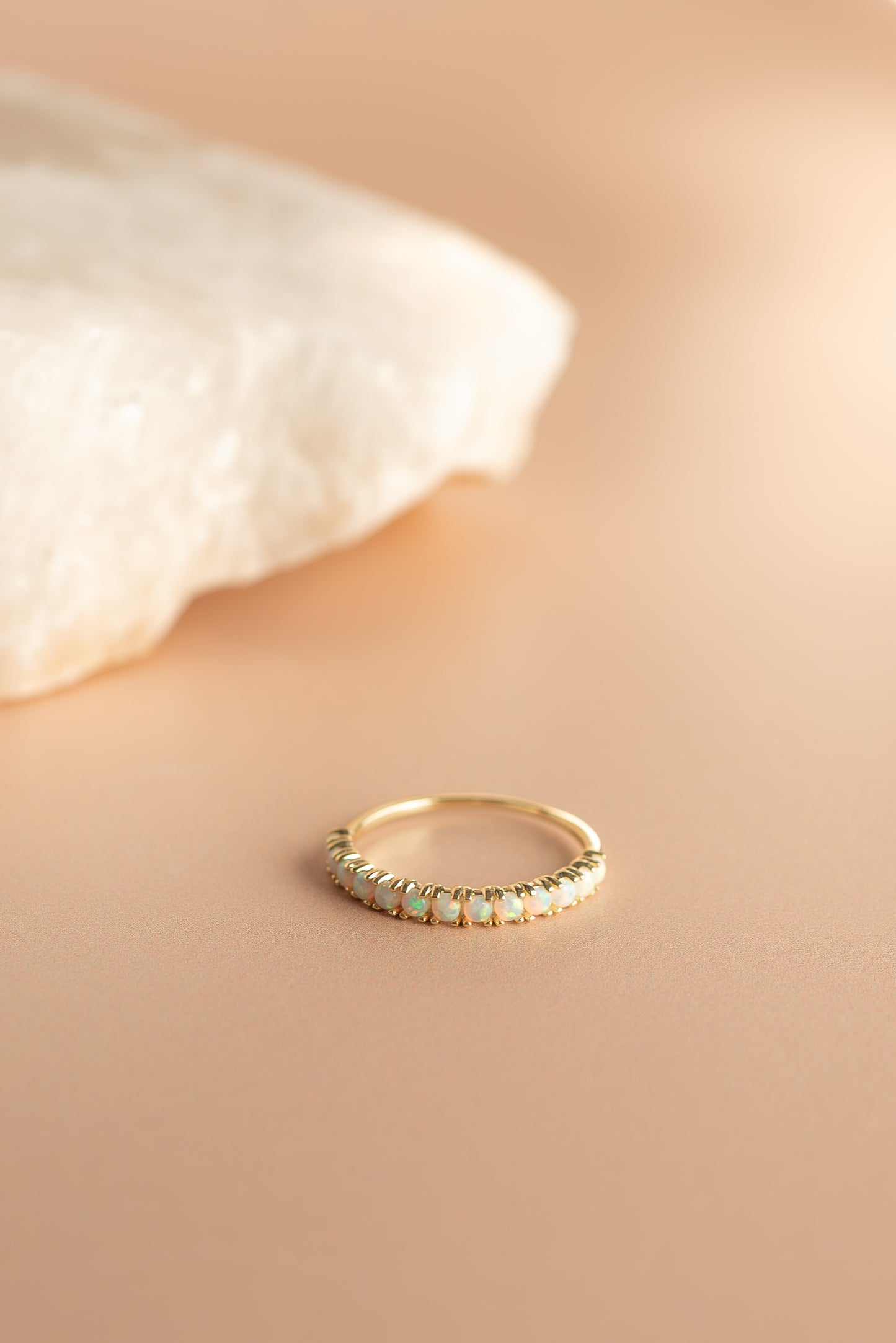 Opal Band Ring