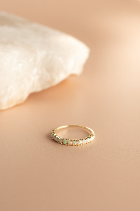 Opal Band Ring