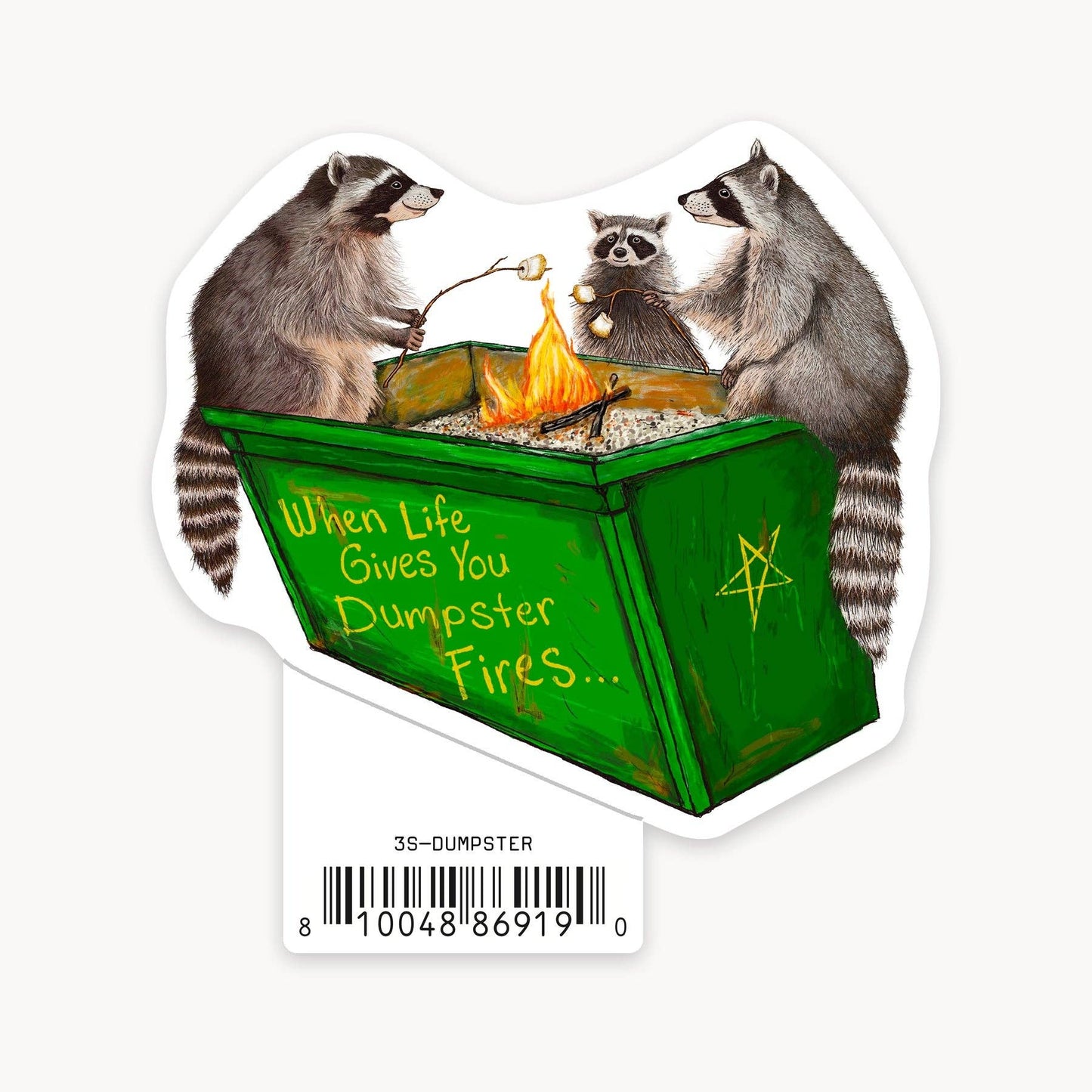Dumpster Fire - 3" Art Sticker
