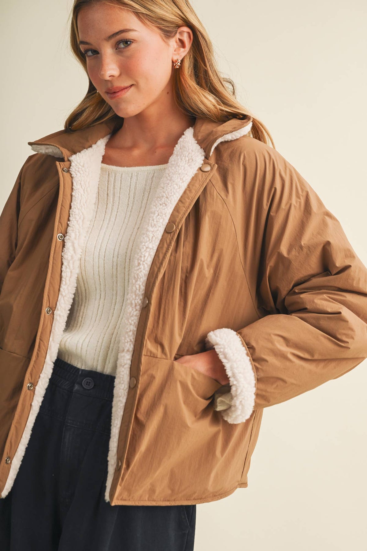 Reversible Plush Fleece Jacket