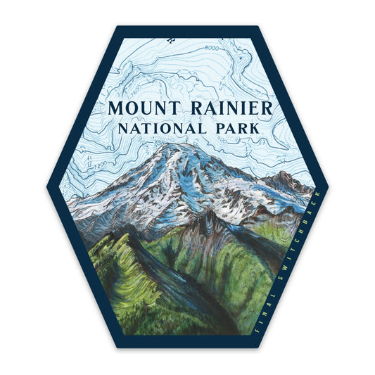 Mt Rainier National Park Vinyl Sticker